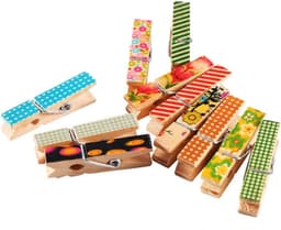 100 Stuks Mini Houten Waslijn Knijpers – Kleurrijk Geschilderde Plankjes voor Foto's & Knutselen — thumbnail 4