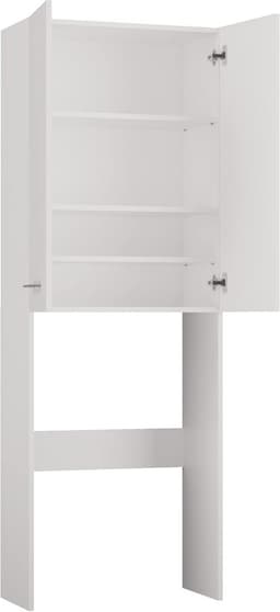 Wandkast voor Wasmachine met Diepte 30 cm - Wit Hoog Model — thumbnail 4