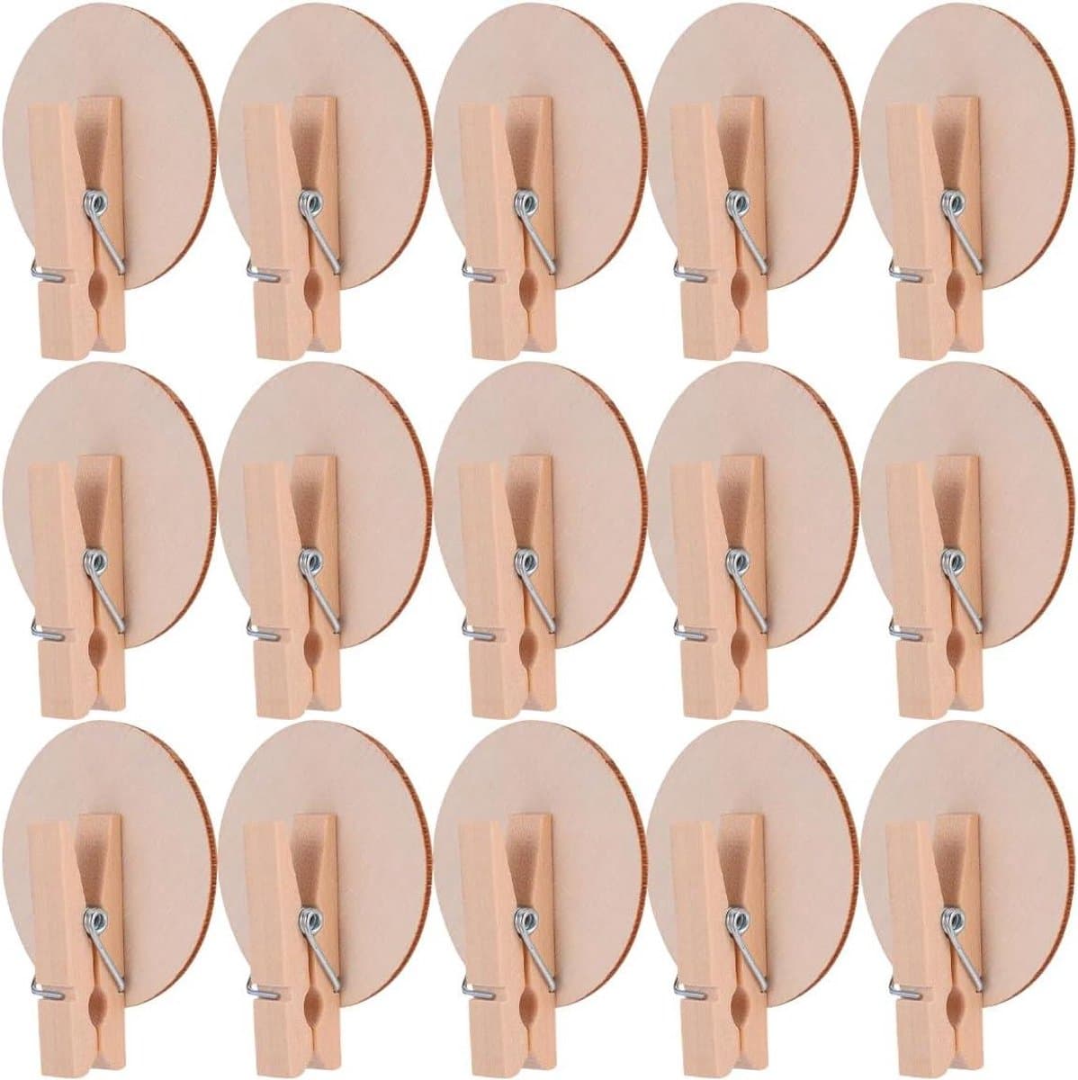 Allecta - Houten Mini Wasknijpers Fotoclips 50 Stuks Voor Knutselen en Decoratie. — afbeelding 1