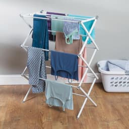 wasdroogrek met grote capaciteit opgewaardeerde versie, droogrek kleding, waslijn roestvrij staal, vouwen binnen en buiten — thumbnail 2