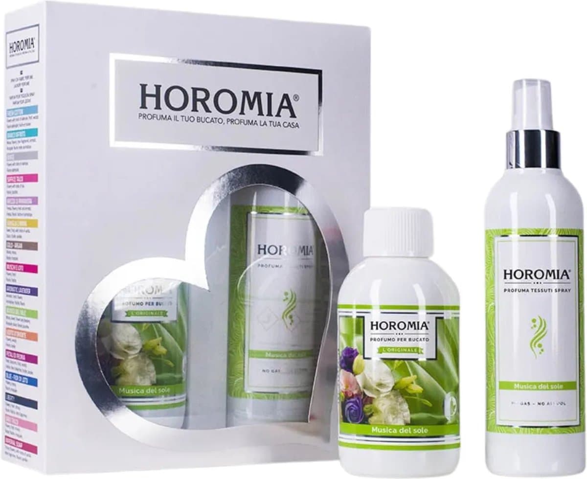 Horomia Geschenkset Musica-del-Sole - Wasparfum en textielspray - Geur bij de Was - Parfum bij de Was - Parfum voor de Was - Geurbooster — afbeelding 1