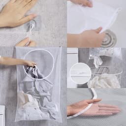 Hangende wasmand voor deur, praktische waszak voor slaapkamer en badkamer, ruimtebesparend en stijlvol ontwerp — thumbnail 2