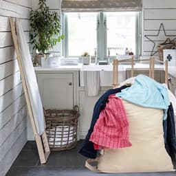 Needle 2 Pack Premium Canvas Waszak met schouderriem, 75x56 CM 40L - 100% katoen, stof weave duurzaam, trekkoord met snoerslot, machine wasbare wasvoering voor wasmand — thumbnail 2