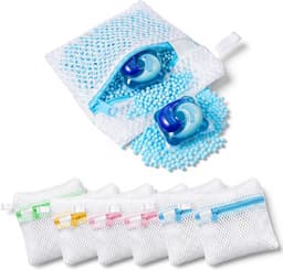 6 Wasmachinezakken voor Sokken en Ondergoed, Duurzaam Wasnet met Honingraatstructuur voor Gevoelige Kledingstukken — thumbnail 1