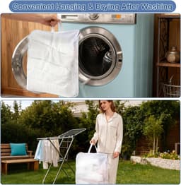 SnelShoppen - Large Laundry Net voor Delicate Was, Waszak, Wasnet, Bescherming voor Kleding, 1 Stuk, Ideaal voor Wassen, Reizen, en Camping — thumbnail 2
