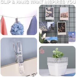 Dailygoods- Foto Clips 100 Stuks - Kleine Wasknijpers - Kunststof - Decoratie - DIY Projecten - Diverse Kleuren - Stevige Klemkracht — thumbnail 3