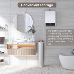 Dailygoods- Droogrek Opvouwbaar - Kledingrek met 16 Staven - Max. Capaciteit 40 Kg - Flexibele Ruimte 121 x 112 cm - Handige Opslag - Compact 70 x 18 x 16 cm — thumbnail 2