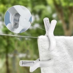 Wasknijpers Kunststof - Handdoek Klemmen - Kleding Drogen - Sterke Veerkracht - 5 Stuks - Geel — thumbnail 3