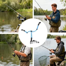 Hengelhouder Grond - Paalhouder Boot - Vissen Stabiliseren - Verstelbare Hoek - 121 ponden - Blauw — thumbnail 2