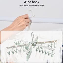 Dailygoods- Droogrek 365° draaibaar - Sokkenstandaard met 36 clips - Opvouwbaar - Multidirectionele sokkendroger - Ideaal voor ondergoed - Vrije luchtcirculatie - Sokkenrek — thumbnail 4