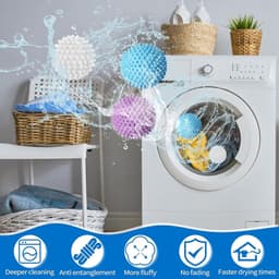 Thijox - 12 Stuks Drogerballen, Herbruikbare Wasballen voor Wasmachine en Droger, Pluizige Was Verminderen, Donsjacks en Kleding Scheiden, Milieuvrien — thumbnail 2