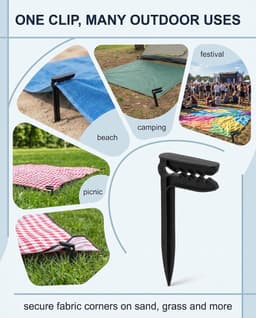 Strandhanddoek Klemmen - Windbestendig - Voor Picknick en Kamperen — thumbnail 2