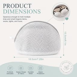 Wasnetjes voor bh's - halfrond 18 x 16 cm - fijnmazig polyester - beschermt tegen vervorming en haken - ShopVlot — thumbnail 5