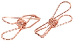 Dailygoods - 50 stuks stalen draadklemmen, 32 mm multifunctionele pinnen voor kleding, rekeningen, papier, kantoorbenodigdheden, keuken, kamperen (roségoud) — thumbnail 4