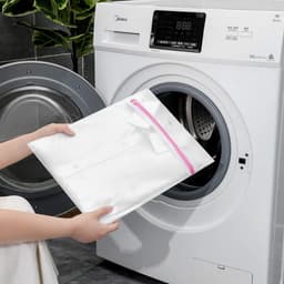 10 Stuks Wasnet Voor Wasmachine, Waszak Wasmachine Wasnet Grote Mesh Waszak Voor Shirts Bh's Sokken Schoenen Truien Babykleding (3 Maten) — thumbnail 4