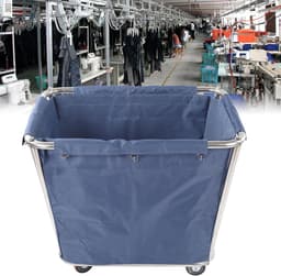 lyrlody Commerciële Waswagen, Industriële Rolmand, Robuuste Roestvrijstalen Mand, 350 Liter Inhoud, Slijtvast — thumbnail 3