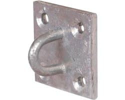 Metalen Muuranker - Plaat Bevestiging - Poorten Beveiligen - Verzinkt Staal - 50mm Diameter - Grijs