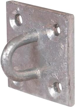 Metalen Muuranker - Plaat Bevestiging - Poorten Beveiligen - Verzinkt Staal - 50mm Diameter - Grijs — thumbnail 1