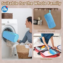 SnelShoppen - 2-in-1 Schoenwaszak met Dubbele Ritssluiting en Dubbele Zakken, Herbruikbare Waszak voor Schoenen, Voor Wasmachine, Afsluitbare Wrijving — thumbnail 4
