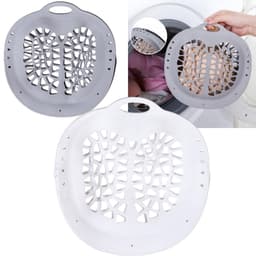 2 stuks-Waszak voor bh's-Ritssluiting aan de zijkant om vervorming te voorkomen - Waszak voor ondergoed - Beschermer voor delicate kledingstukken - 21,6 cm × 20,9 cm × 6,5 cm - Voor machinewassen en beschermende opslag van ondergoed - Grijsachtig wit — thumbnail 1