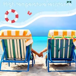 8 stuks handdoekbanden voor stoelen - strandhanddoekclips riemhouders elastisch winddicht voor ligstoel, zwembad, zomer - regenboogstijl, 29,8 x 4,97 cm — thumbnail 4