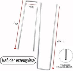 Anker voor tuinmeubelen, verzinkt - Set van vier, stevig en duurzaam — thumbnail 5