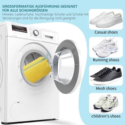 Duurzame waszakken voor schoenen, herbruikbare wasnetten voor sneakers, 360° reiniging en ritsluiting, ideaal voor de wasmachine — thumbnail 4