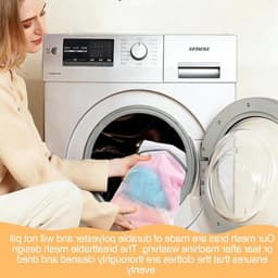 Set van 4 wasnetten voor delicate was - ademend fijn gaas - beschermt lingerie, sokken en babykleding - met rits - veilig voor wasmachine en droger — thumbnail 3
