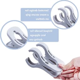 Grote kunststof wasknijpers, 6 stuks, ideaal voor strandhanddoeken, antislip en winddicht, perfect voor dekens en sprei — thumbnail 2