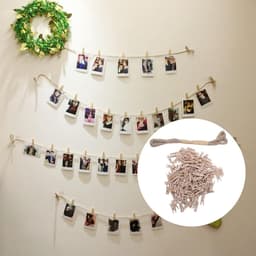 Houten knijpers - Kleine clips - Foto's ophangen - Natuurlijke uitstraling - 200 stuks - Houtkleur — thumbnail 2