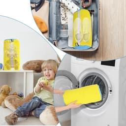 Herbruikbare Schoenwaszakken 2-Pack van Microvezel met Onzichtbare Rits voor Sportschoenen en Netjeschoenen, Ideaal voor Wasmachine en Bescherming — thumbnail 4
