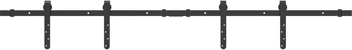 vidaXL - Ophangset - voor - schuifdeur - 152 - cm - koolstofstaal — afbeelding 1