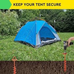 Grondankers 4 stuks haringen - verstelbare riemen - draaihulp - voor trampoline tuinhuis schommels & spiraal Earth Ground — thumbnail 4