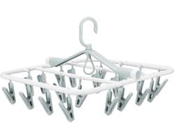 Droogbeugel voor Kleding - Kunststof, Roestvrij - 20 Clips