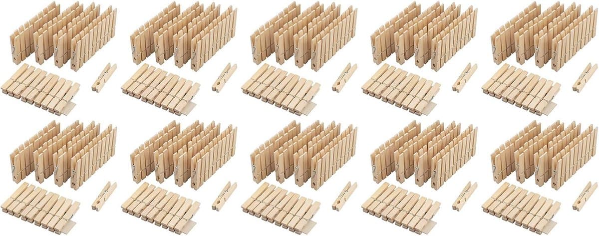 Houten wasknijpers 500 stuks - Duurzame waslijnklemmen voor elk huishouden — afbeelding 1