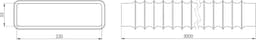 Afvoerslang Airco 110 x 55 mm - Flexibele PVC slang 3 meter - Airco afzuigkap droger — thumbnail 3