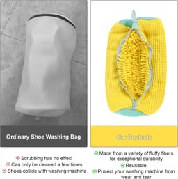 Multifunctionele Wasnet Waszak voor Wasmachine - Dikke Schoenen Bescherming - Wasmachine en Wasdroger - Schoen Waszak Net — thumbnail 4