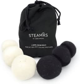 STEAMRS - 6x Wasdrogerballen - 100% Schapenwol - Verkort droogtijd -  Zachtere & Kreukloze was — thumbnail 1