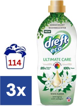 Dreft Ultimate Care Eco White Flower Wasverzachter - 6 x 950 ml (228 wasbeurten) — thumbnail 4