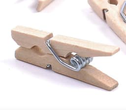 Houten mini knijpers- 20 stuks- Ideaal voor foto's en andere huishoudelijke/zakelijke artikelen — thumbnail 4