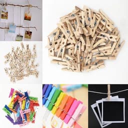 Mini Wasknijpers - Hout - 2,5 cm - 200 stuks — thumbnail 3