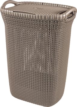 Curver Knit Wasmand met deksel - 57L - Bruin — thumbnail 1