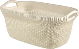 Curver Knit Wasmand met deksel 57L + Wasmand 40L - Gebroken wit — thumbnail 5