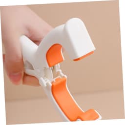 Anti-wind Wasknijpers – Wasrek Knijpers – Kunststof Wasknijpers 4 Stuks – Antislip – Stevig – Herbruikbaar – Voor Dekbedden, Lakens, Handdoeken – Wit & Oranje — thumbnail 3