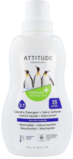 Attitude 2In1 Wasmiddel & Verzachter 35 Wasbeurten - 1040 ml — thumbnail 1