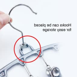 Dubbellaagse Hangend Metalen Droogrek voor Sokken en Ondergoed met Gebogen Vorm. Winddicht en van Roestvrij Staal. Geschikt voor Drogen, Organiseren en Opslaan van Sokken en Ondergoed. — thumbnail 3