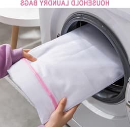 Set van 2 Wasnetten voor Wasmachine - Grote Waszakken 50 x 60 cm - Duurzame Waszak met Rits voor Reis en Thuisgebruik, Wasnetten, Waszakken, Wasgoed organiseren — thumbnail 2