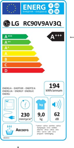 LG RC90V9AV3Q - 9 kg droger met DUAL inverter Heat Pump™ - Supersnel of Superzuinig - Auto Cleaning Condensor - ThinQ — thumbnail 2