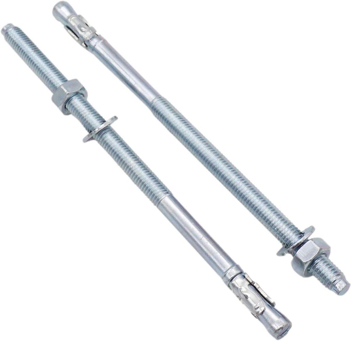 Wigankers - Keilankers metalen pluggen - Beton bevestigen - Verzinkt staal - M8 x 165 mm - Zilverkleurig — afbeelding 1