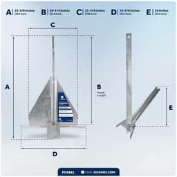 Bootanker Set - Scheepsanker Jachtanker - Boot Stabiliseren - Heet Verzinkt Staal - 4.5 kg - Gegalvaniseerd — thumbnail 4